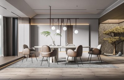 现代家居餐厅3D模型下载